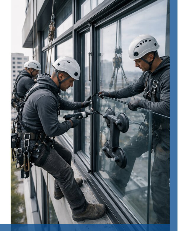 Витражное остекление зданий в Новом Уренгое от 3639 р. | ВЫСОТНИК-Нвг