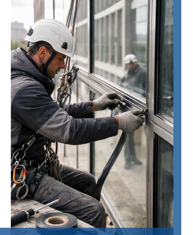 Ремонт витражных конструкций в Новом Уренгое от 3639 р. | ВЫСОТНИК-Нвг