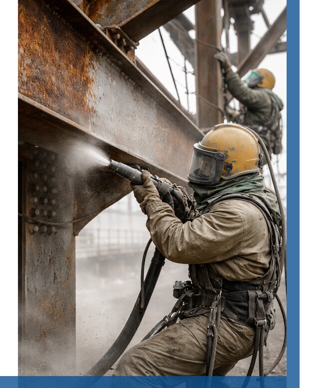 Пескоструйная очистка металлоконструкций в Новом Уренгое по 624 р.  ВЫСОТНИК-Нвг