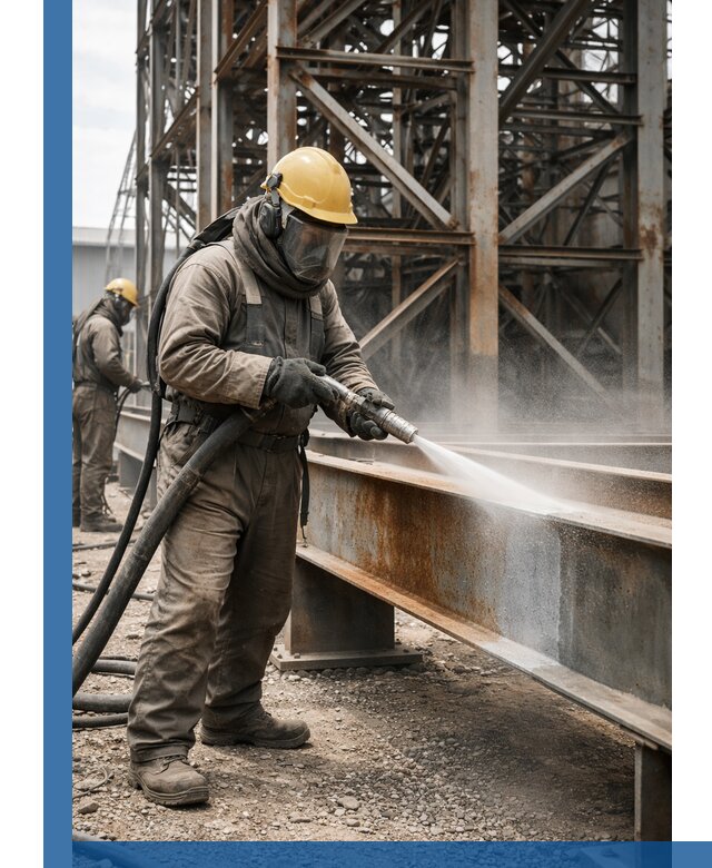 Пескоструйная очистка металлоконструкций в Новом Уренгое промышленная