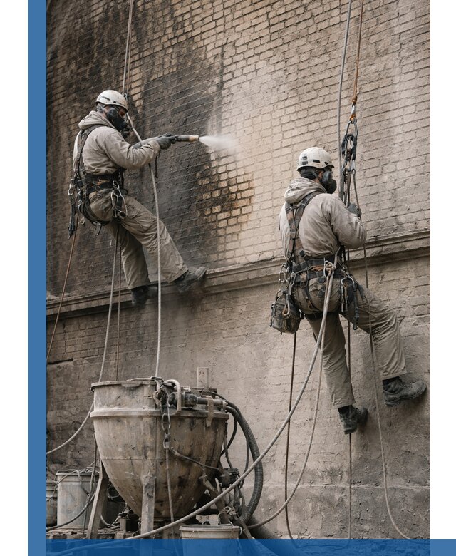 Пескоструйная очистка фасадов в Новом Уренгое профессионально