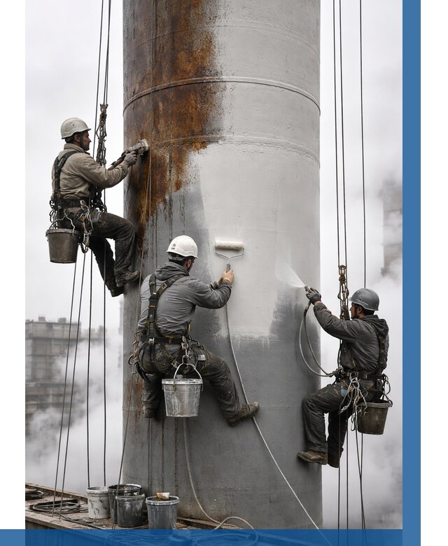 Покраска дымовых труб в Новом Уренгое от 8838 р. | ВЫСОТНИК-Нвг