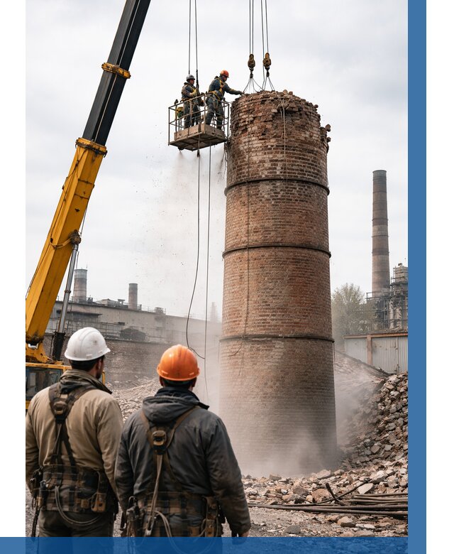 Демонтаж дымовой трубы в Новом Уренгое от 93582 р. | ВЫСОТНИК-Нвг, смета