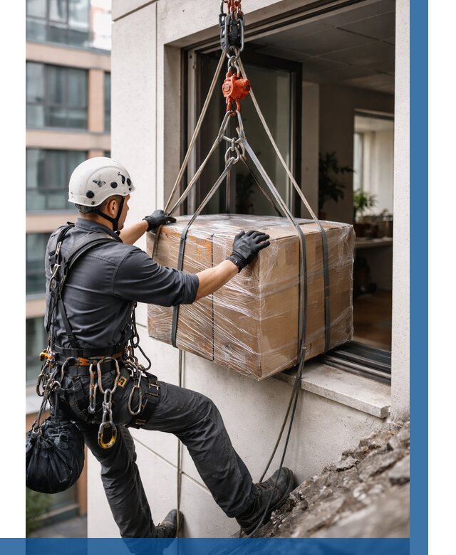 Подъем груза через окно в Новом Уренгое от 4679 р. | ВЫСОТНИК-Нвг