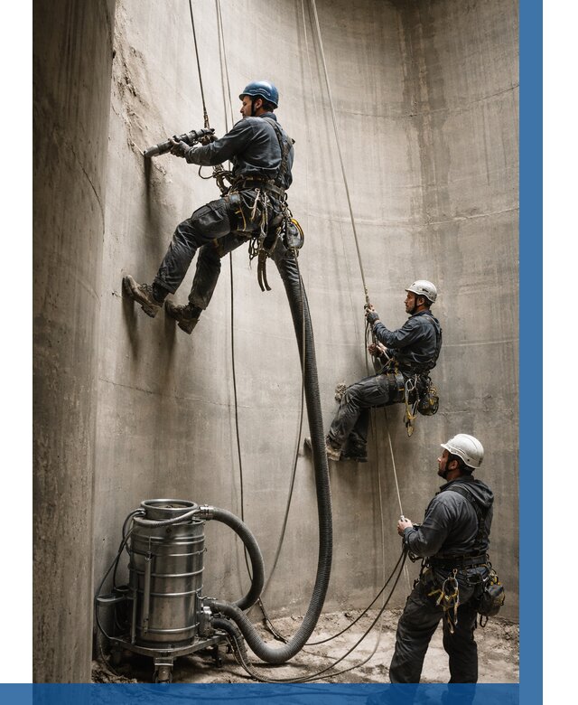 Зачистка силосов в Новом Уренгое от 4679 р. Договор и смета ВЫСОТНИК-Нвг