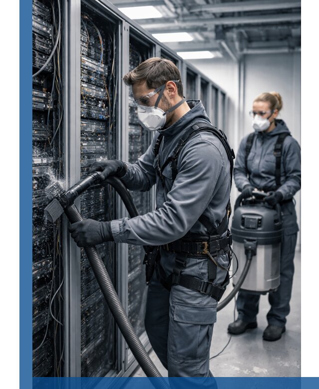 Обеспыливание серверной комнаты в Новом Уренгое, профессиональная очистка