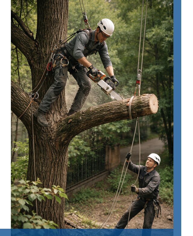 Спил деревьев альпинистами в Новом Уренгое от 8318 р. | ВЫСОТНИК-Нвг