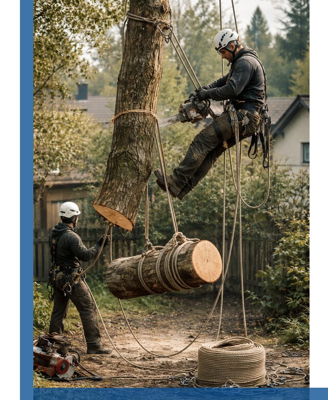 Валка деревьев частями в Новом Уренгое, безопасно и аккуратно