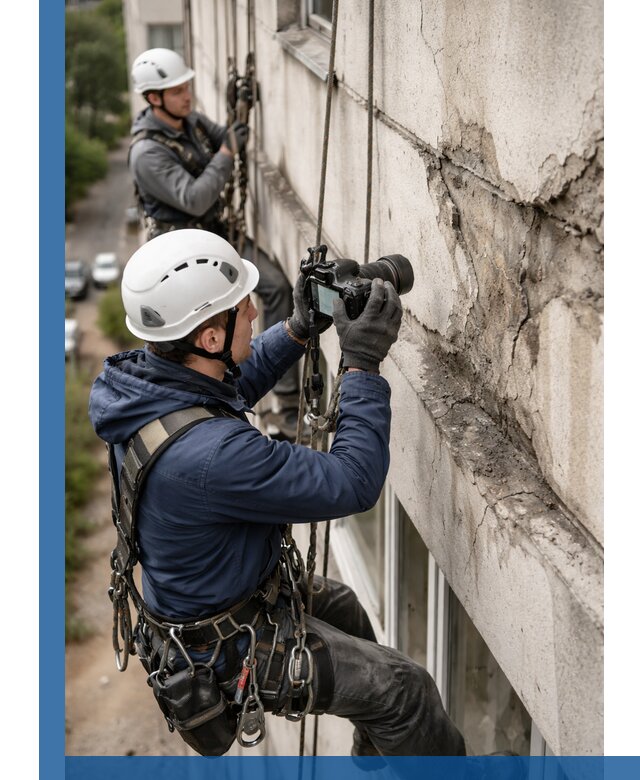 Фотофиксация дефектов фасада с высотной съемкой в Новом Уренгое