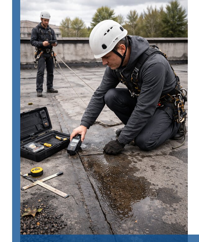 Обследование кровли на протечки и выявление дефектов в Новом Уренгое