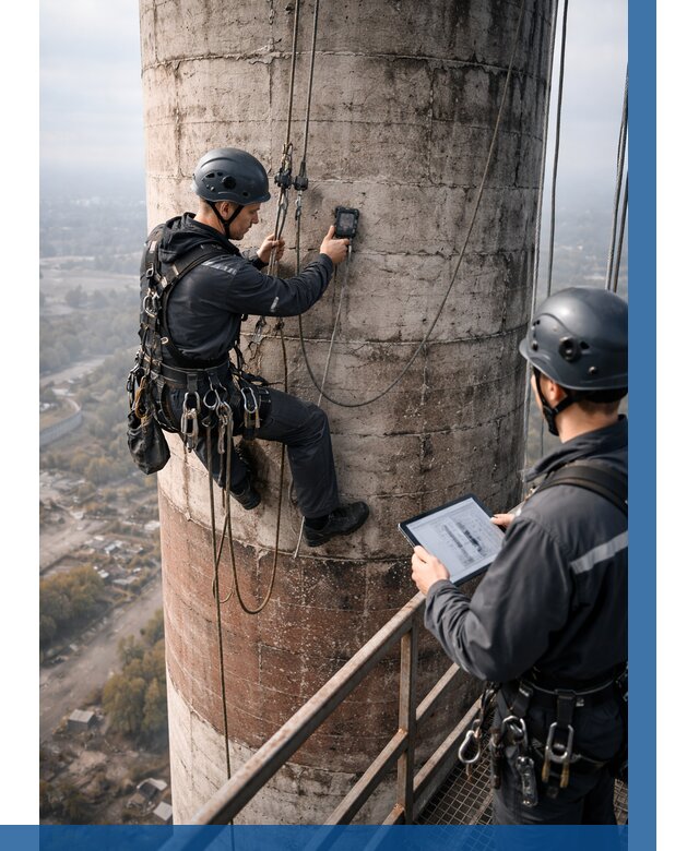 Обследование дымовой трубы в Новом Уренгое от 8318 р. | ВЫСОТНИК-Нвг