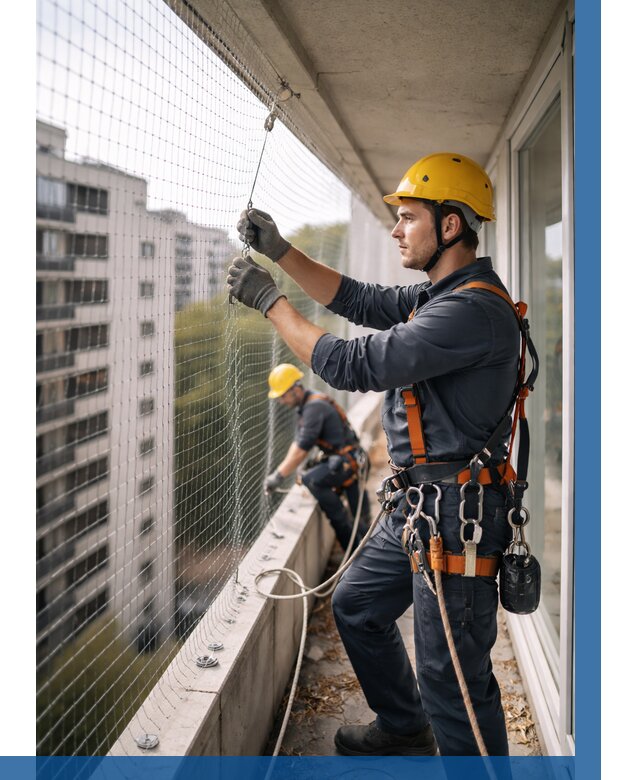 Монтаж сетки от птиц в Новом Уренгое от 4679 р. | ВЫСОТНИК-Нвг