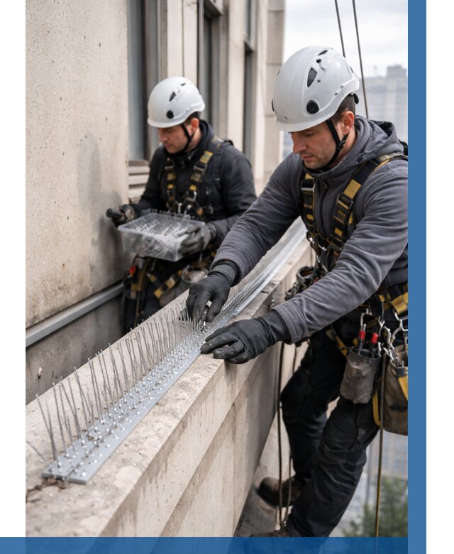 Установка шипов от птиц в Новом Уренгое от 884 р. | ВЫСОТНИК-Нвг